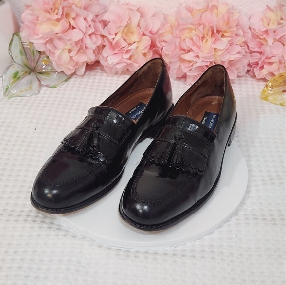BOSTANIAN Florentino Black Leather Loafers sz 11.5 M - Picture 1 of 9
